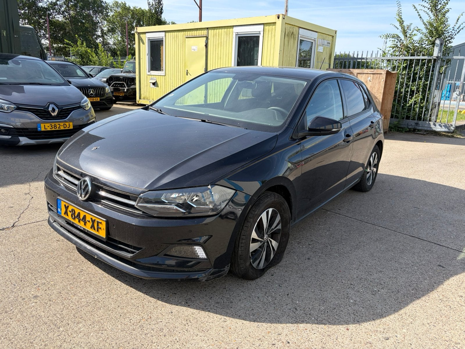 Volkswagen Polo Automaat R 1.0 TSI Highline, Auto diversen, Schadeauto's, ., Zwart, ., Benzine