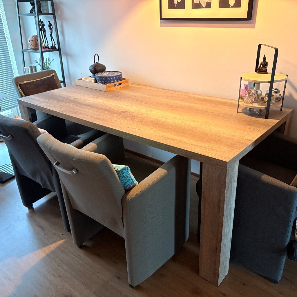 Eettafel 180x90, Ophalen, Gebruikt, 50 tot 100 cm, Vijf personen of meer