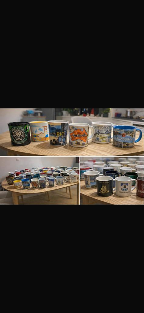 Grote verzameling van meer dan 60 unieke kopjes, Ophalen, Overige typen, Zo goed als nieuw, Steen/keramiek