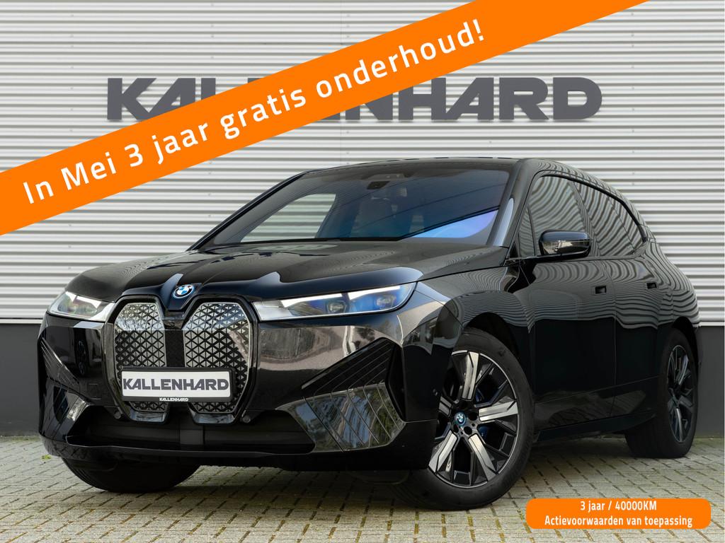 BMW iX xDrive50 - Luchtvering - Sportpakket - Driving + Park, Gebruikt, Zwart, Leder, Vierwielaandrijving