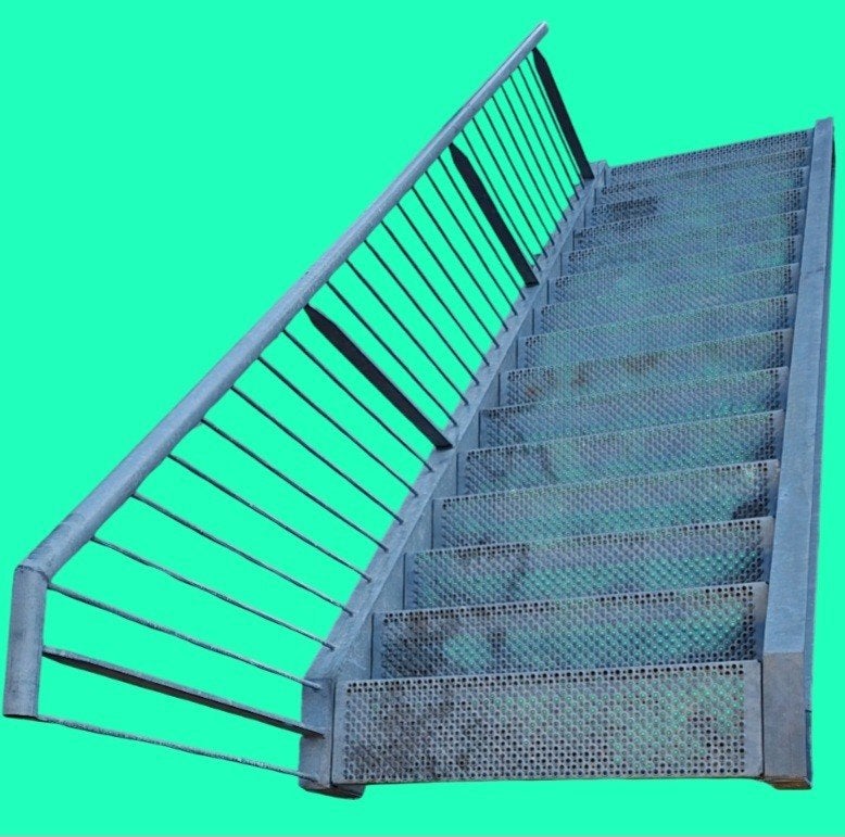 Stalen trappen rechte verzinkte gegalvaniseerde steektrap, Ophalen, Gebruikt, Trap, 2 tot 4 meter