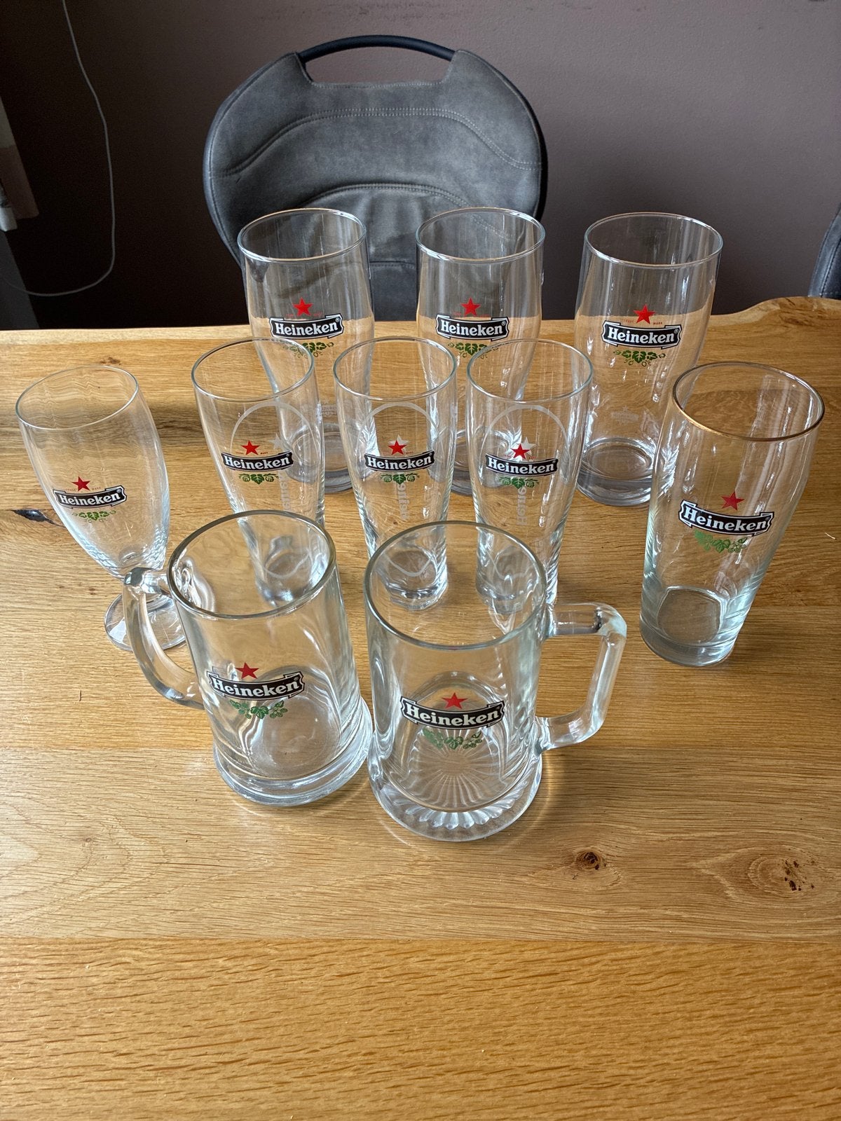 Heineken bierglazen - diverse soorten (10 stuks), Ophalen of Verzenden, Zo goed als nieuw, Overige merken, Glas