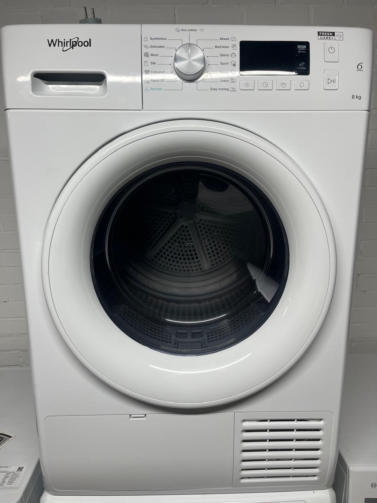 whirlpool condensdroger 8 kg zo goed als nieuw, Witgoed en Apparatuur, Ophalen, Anti-kreukfase, 8 tot 10 kg, Zo goed als nieuw