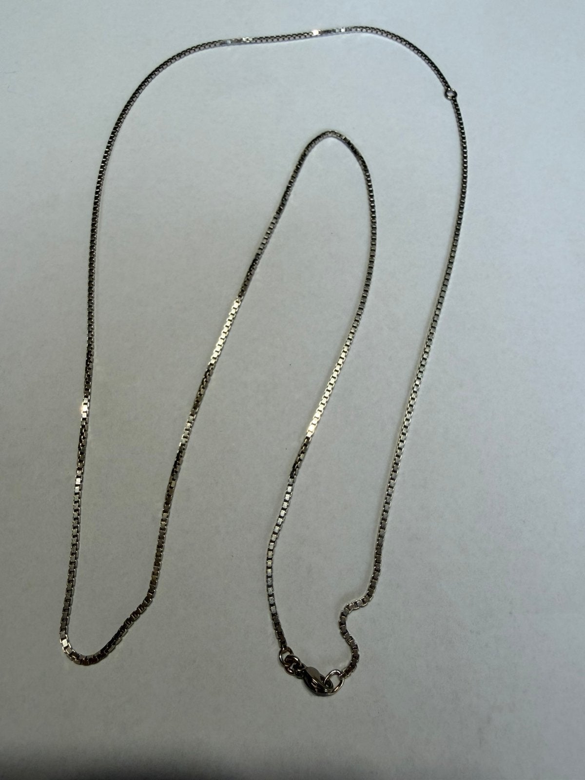 Luxe venetiaanse schakel ketting in 14k wit goud, Ophalen of Verzenden, Zo goed als nieuw, Goud