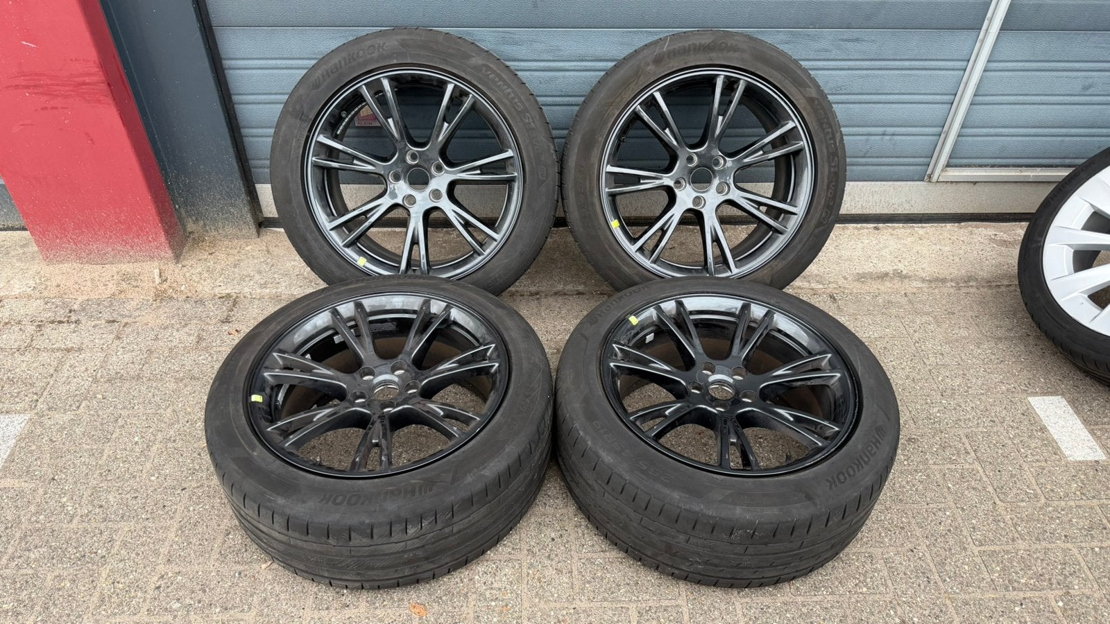 Originele tesla Model Y Gemini Dark velgen tpms hankook set, 19 inch, Banden en Velgen, Ophalen of Verzenden, 235 mm