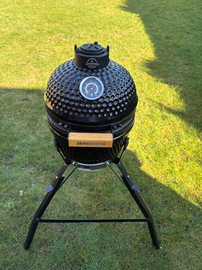 Mini kamado 13 inch, Tuin en Terras, Houtskoolbarbecues, Ophalen, Gebruikt