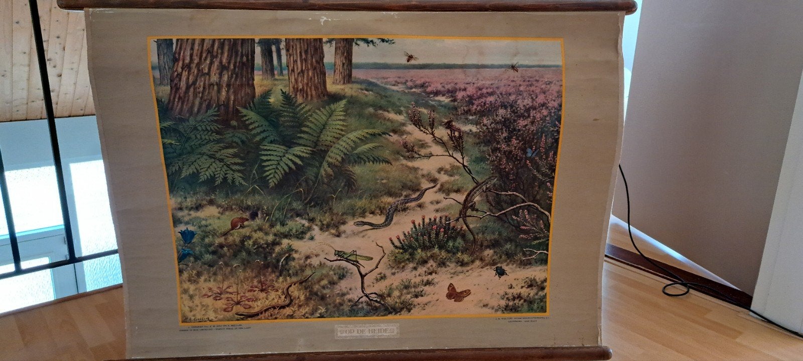 Vintage schoolplaat 'Op de Heide' - M.A. Koekkoek, Ophalen