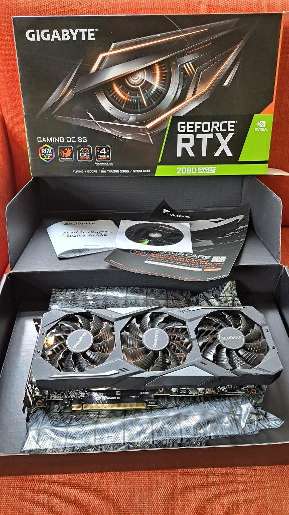 Gigabyte 2080 super 8gb OC, Computers en Software, Videokaarten, PCI-Express 3, GDDR6, Ophalen of Verzenden, Zo goed als nieuw