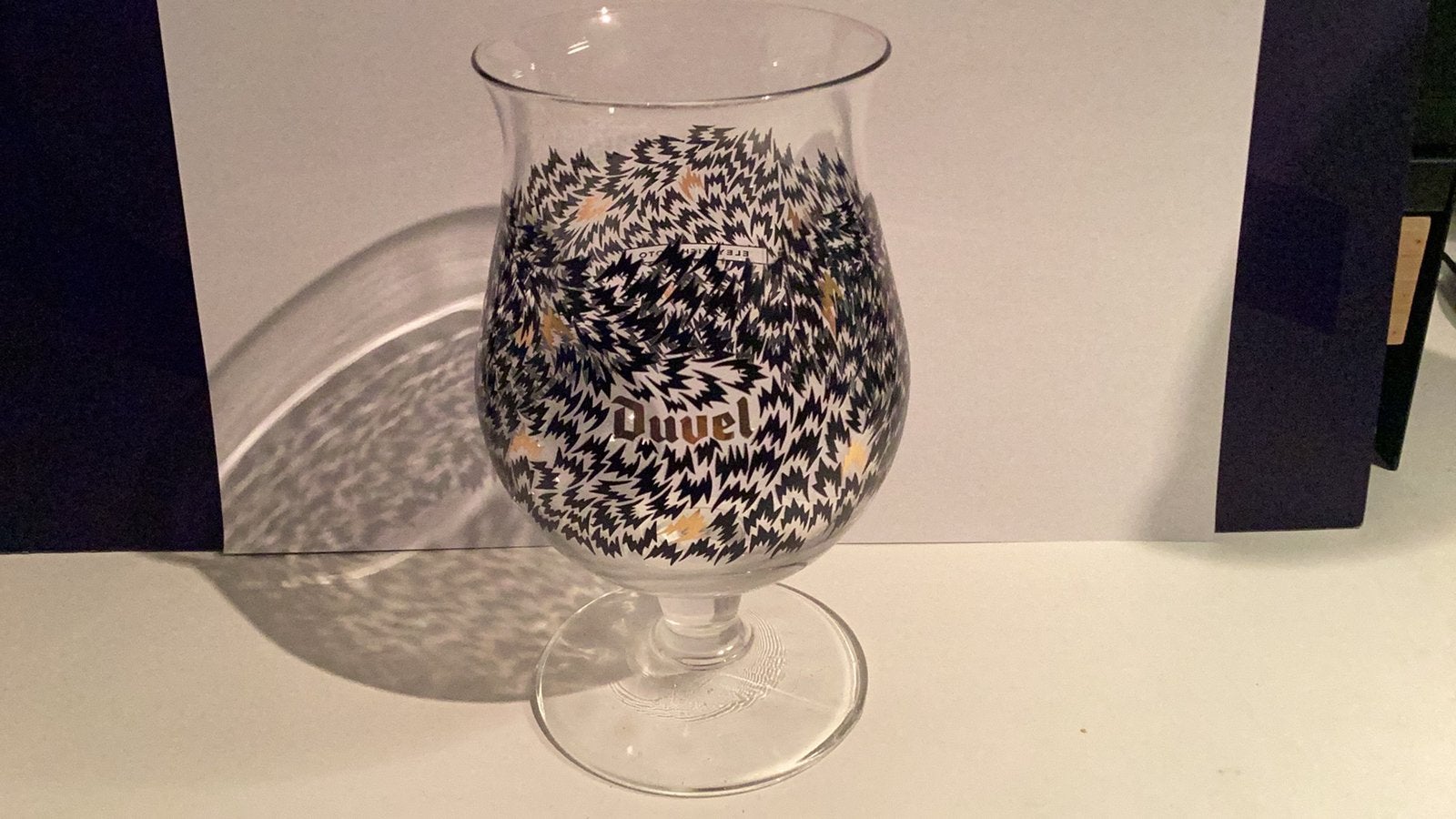 Duvel glas Eley Kishimoto design, Ophalen of Verzenden, Zo goed als nieuw, Glas of Glazen, Duvel