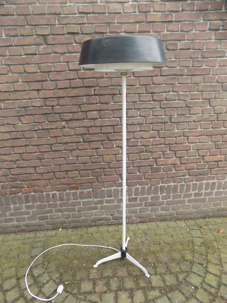 Vintage staande lamp Hiemstra Evolux vloerlamp jaren 60, Ophalen, Gebruikt, Metaal
