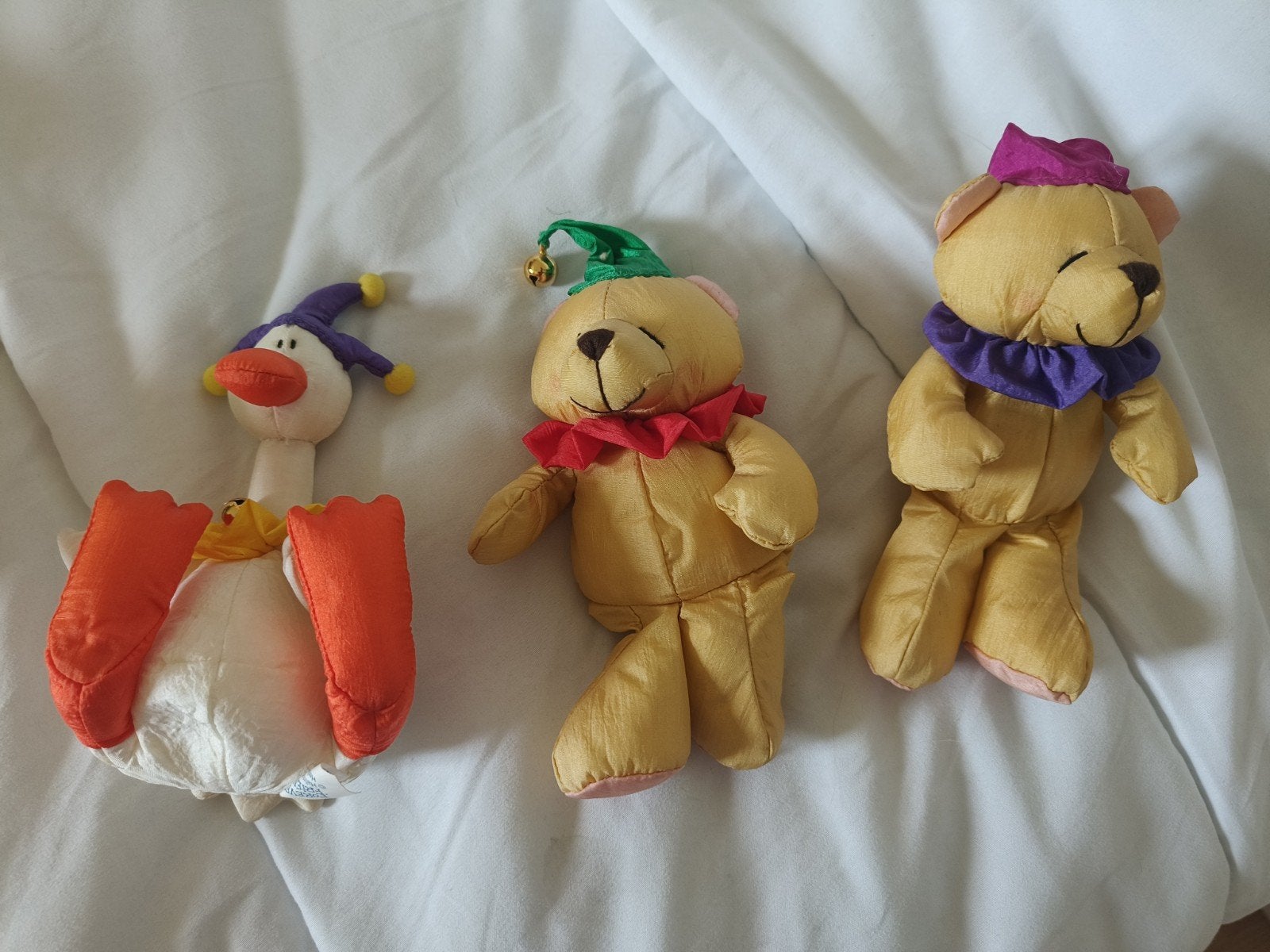 Set van 3 knuffels: eend en 2 beertjes Forever Friends, Gebruikt, Overige merken, Ophalen of Verzenden, Eend