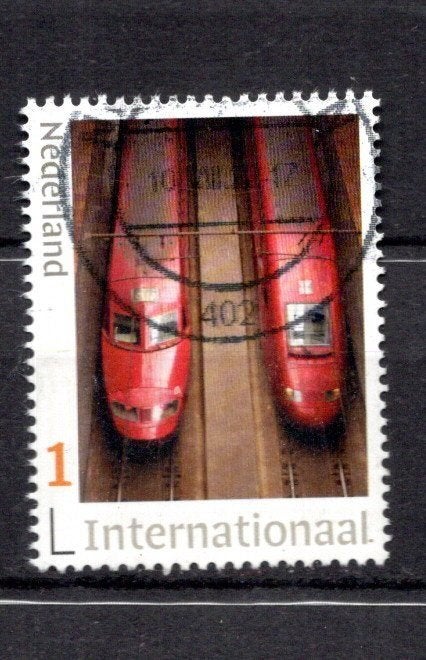 gestempelde zegel. Persoonlijke: Trein, internationaal, Ophalen of Verzenden, Na 1940, Gestempeld