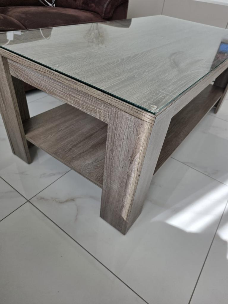 Set - salon tafel, bijzettafel, tv meubel, dressoir kast, Ophalen, 100 tot 150 cm, 50 tot 100 cm, Zo goed als nieuw