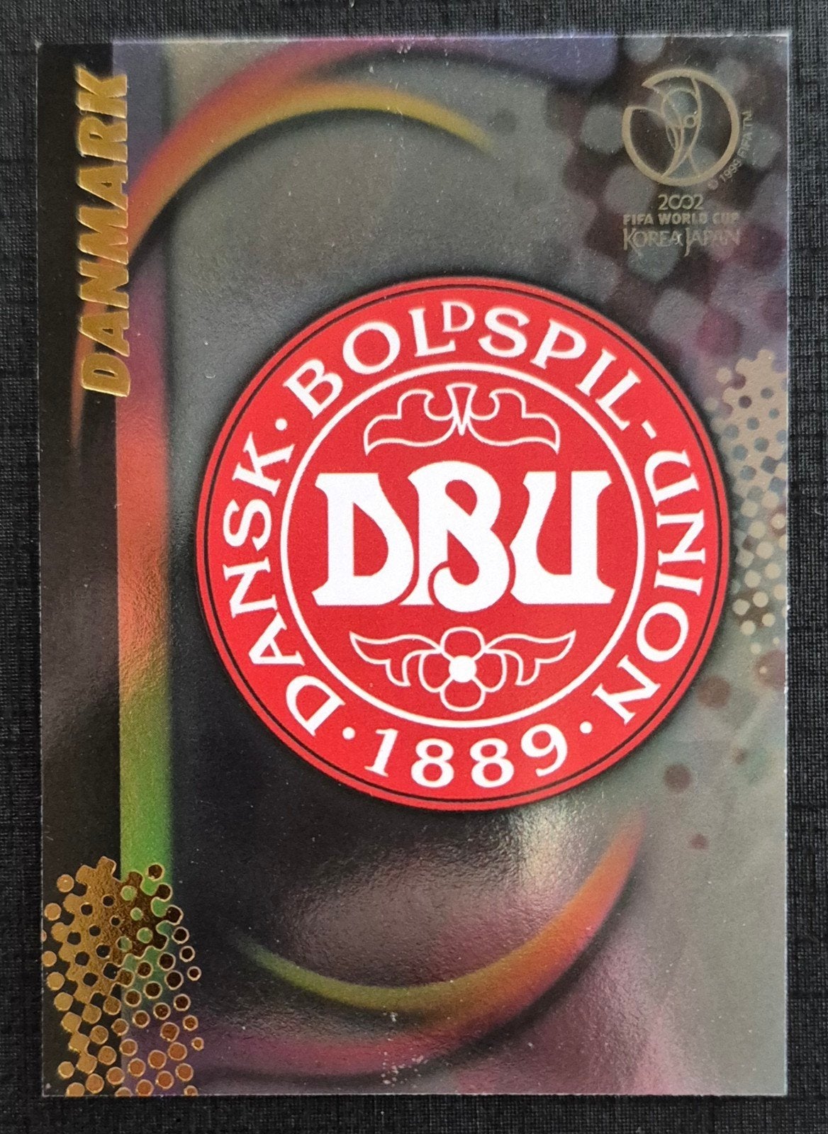 Panini embleem Deense voetbalbond WK 2002, Ophalen of Verzenden, Zo goed als nieuw, Plaatje