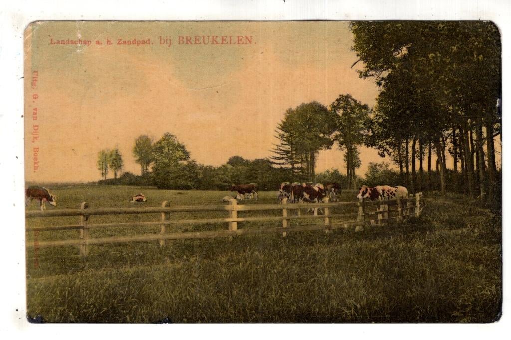 Breukelen aan het Zandpad 1912, Verzenden, Voor 1920, Gelopen, Utrecht