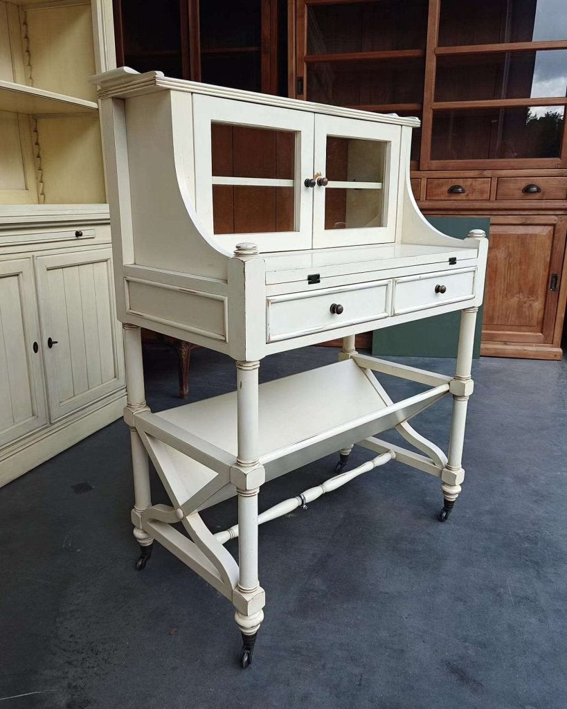 klassieke secretaire | Theekastje | Mini bureautje  #0009, Huis en Inrichting, Metaal, Gebruikt, Met deur(en), -