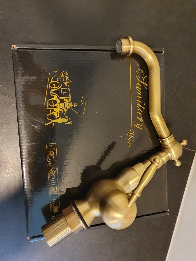 Keukenkraan of Wastafelkraan BRONS Landelijk Klassiek KOOPJE, Doe-het-zelf en Verbouw, Sanitair, Ophalen of Verzenden, Nieuw, Koper