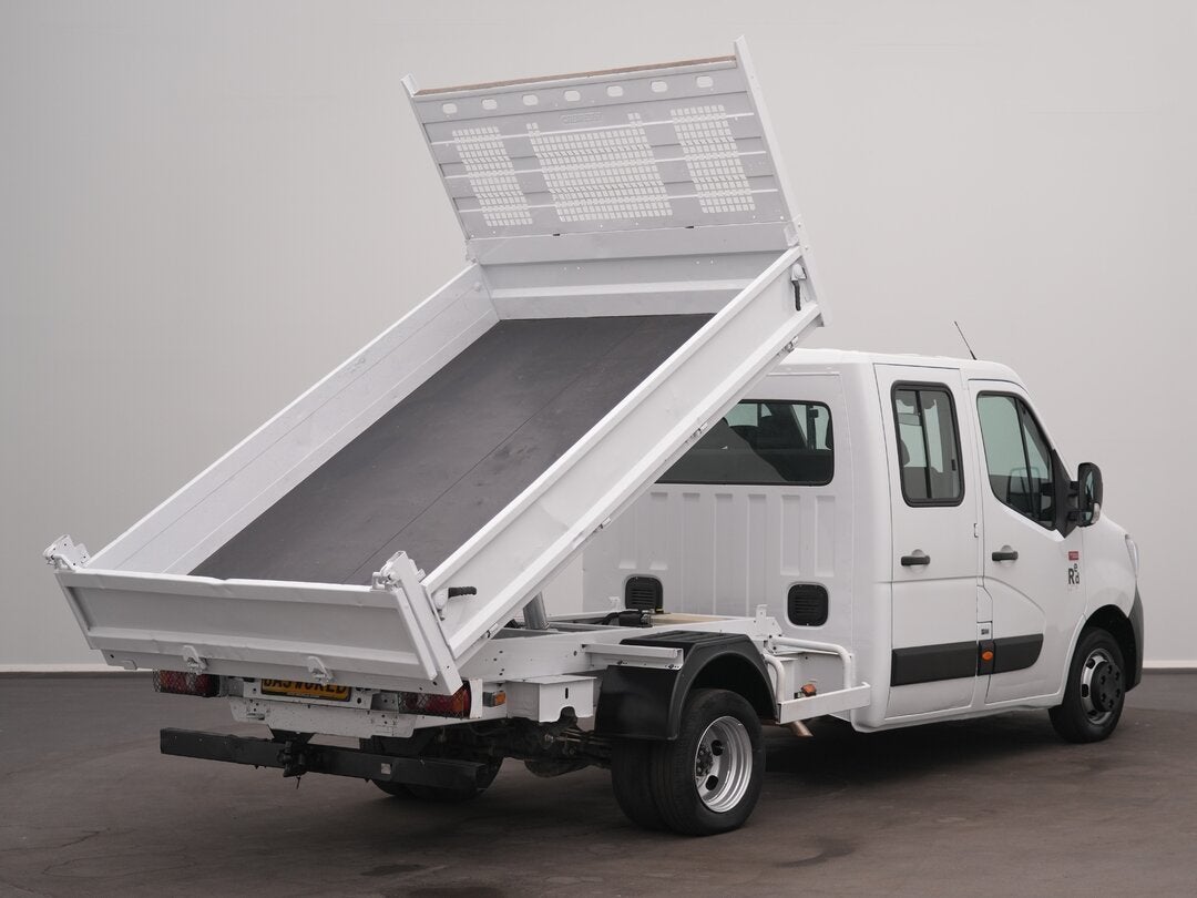 Renault Master 130PK Tipper Double Cab 3.500 kg Trekhaak Cru, Auto's, Bestelauto's, 2930 kg, Gebruikt, Euro 6, 4 cilinders