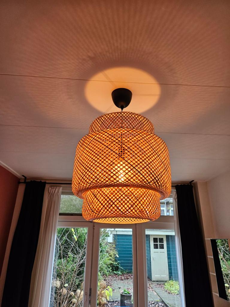 IKEA Sinnerlig bamboe hanglamp, Overige materialen, Gebruikt, 50 tot 75 cm, Bohemian, Scandinavisch
