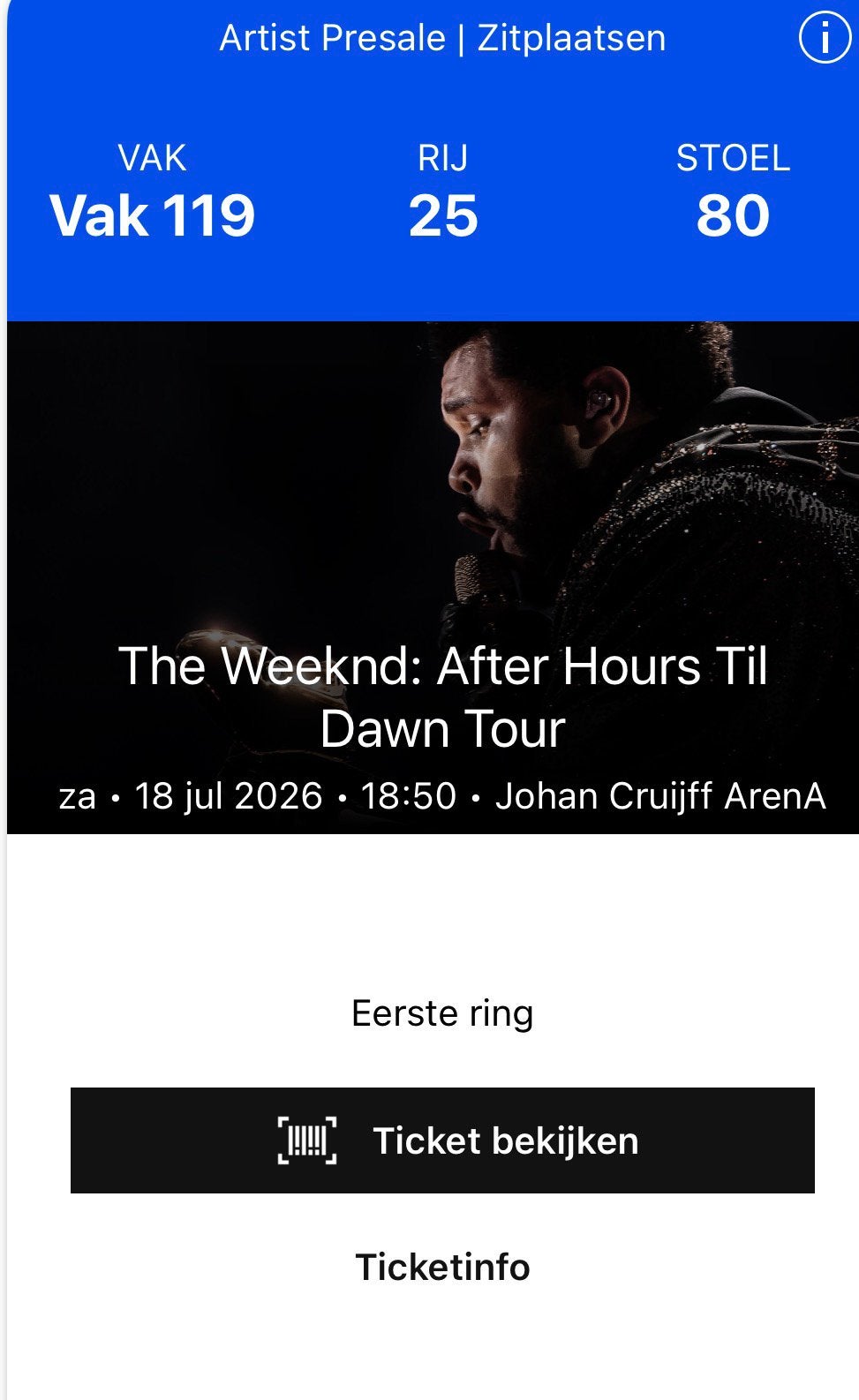 The weeknd kaartjes!, Twee personen