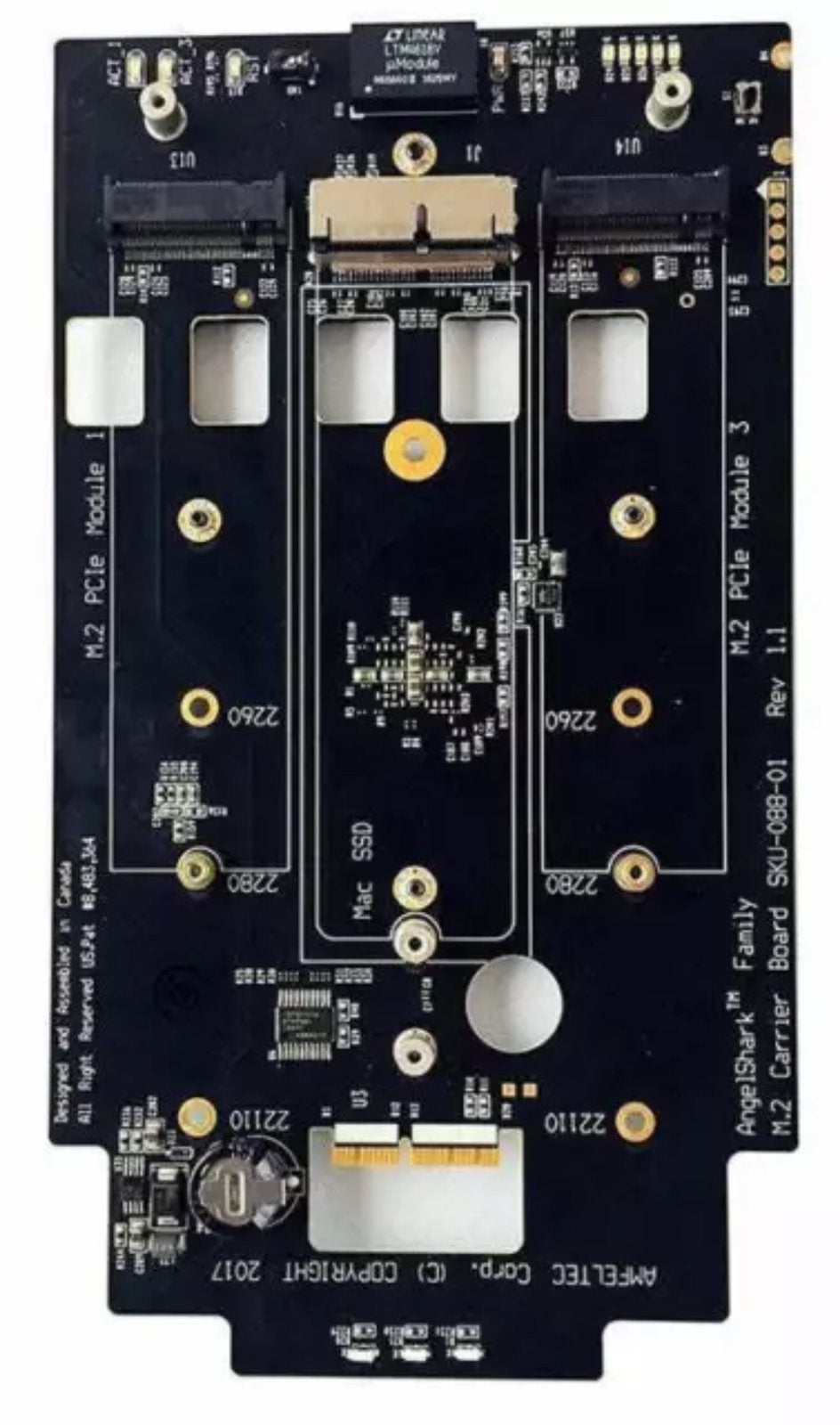 AngelShark M.2 SSD uitbreidings bord voor Mac Pro 6,1 (2013), Intern, N.v.t., SSD, Nieuw