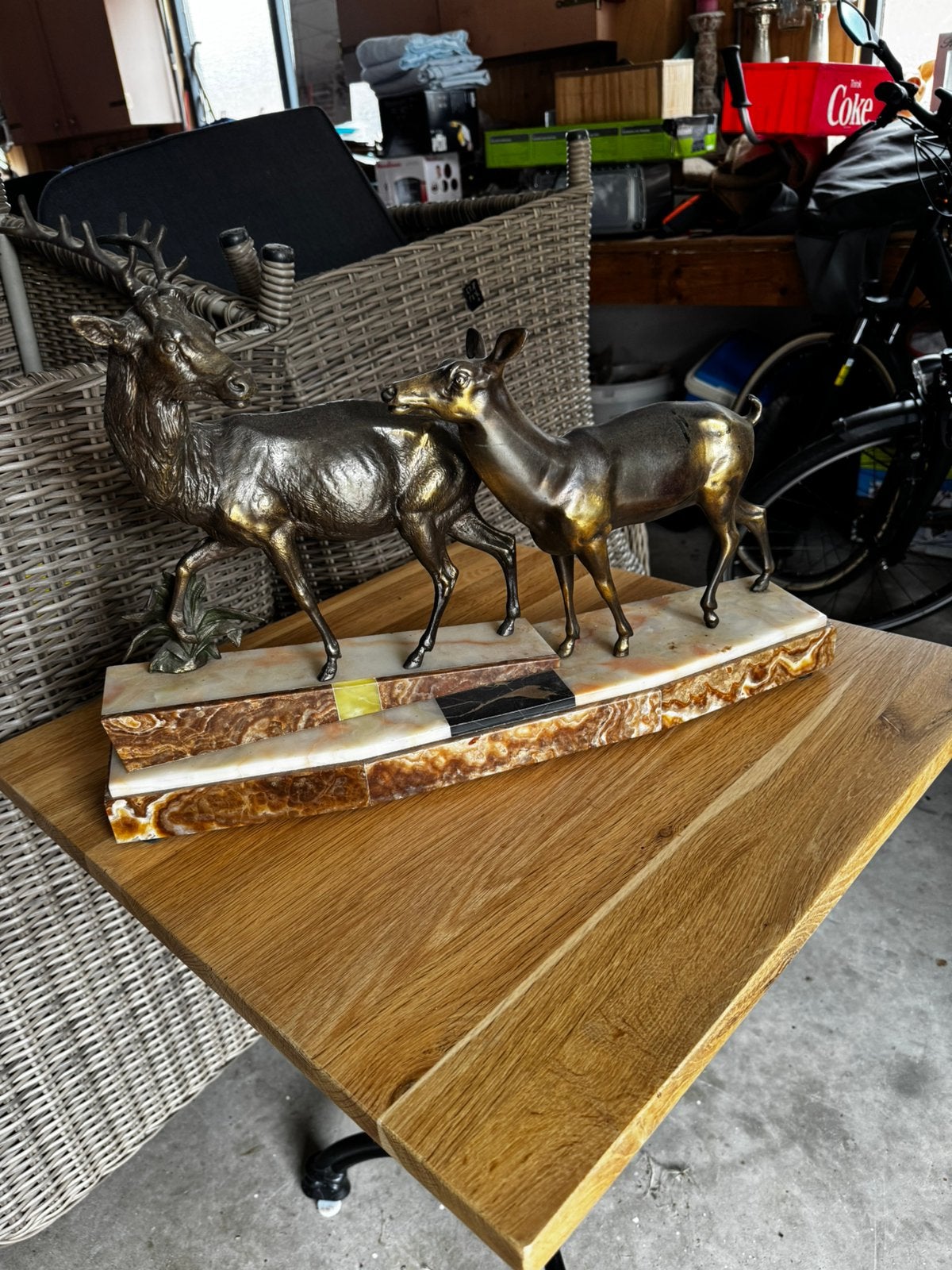 Antieke Bronzen Sculptuur Herten 1930, Ophalen, Brons
