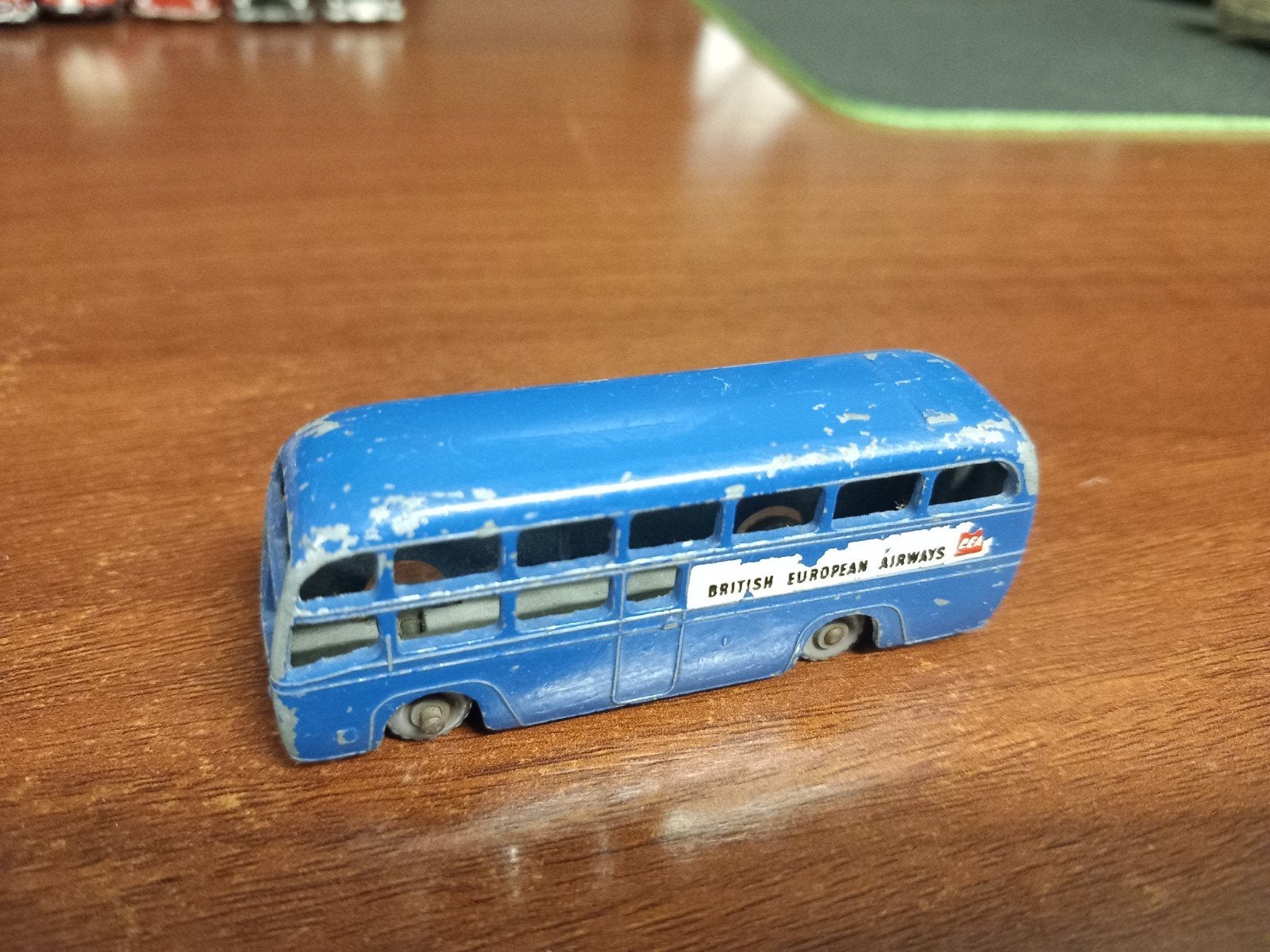 Vintage Lesney Matchbox BEA Coach Bus - Blauw, Hobby en Vrije tijd, Ophalen of Verzenden, Gebruikt