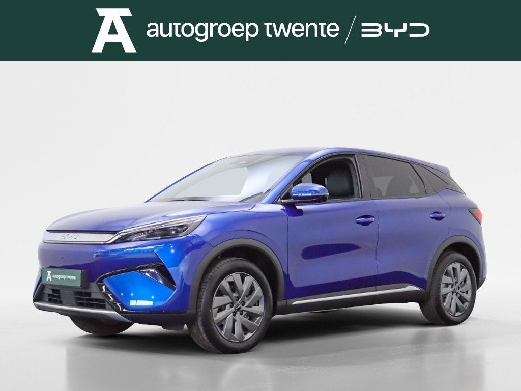 BYD Atto 3 EVO Design 74.8 kWh | Byd Dealer | ACTIE | Privat, Auto's, BYD, 0 cilinders, Zwart, Blauw, Leder