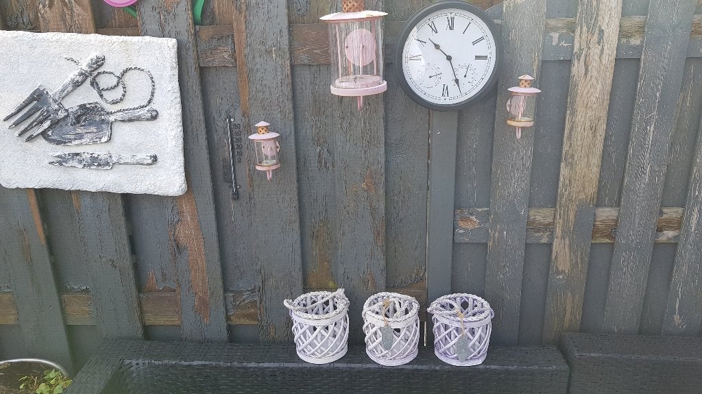 3 brocante rieten rotan mandjes, hengsel, Countryfield. S17, Tweedehands verkoop, Tweedehands verkoop, Gebruikt, Rond