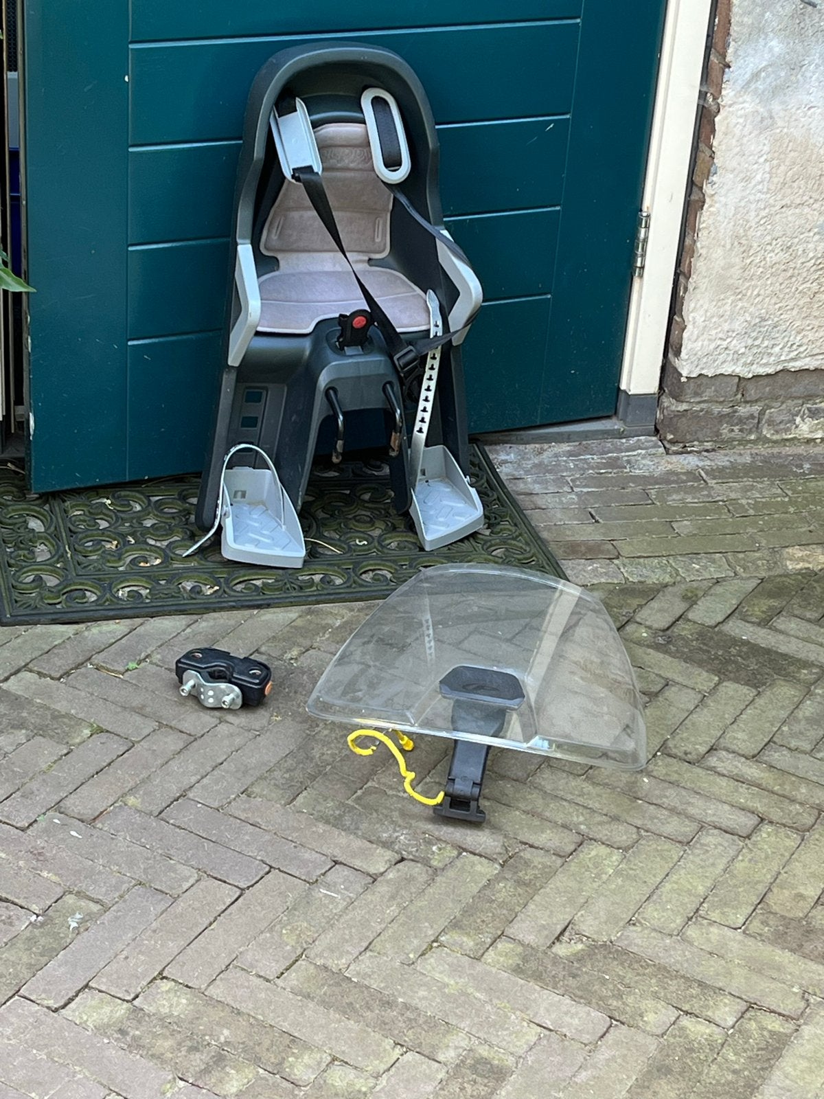 Guppy fietsstoeltje voor met windscherm, Ophalen, Voorzitje, 0 t/m 13 kg, Gebruikt