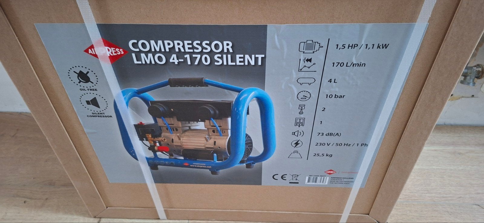 Airpress LMO 4-170 Silent Compressor - Nieuw in Doos, Ophalen, Geluidgedempt, 10 bar of meer, Nieuw