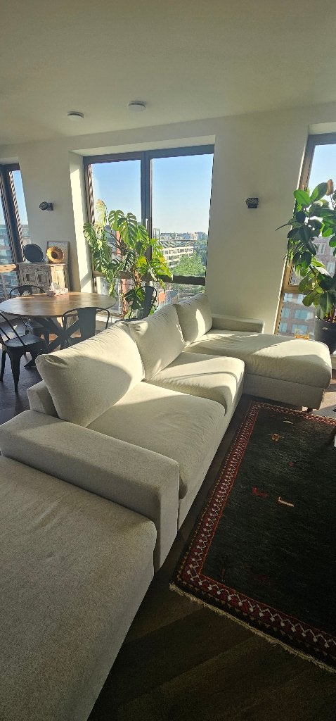 VIMLE 3-zitsbank/slaapbank, met chaise longue, Ophalen, 250 tot 300 cm, 125 tot 150 cm, Zo goed als nieuw
