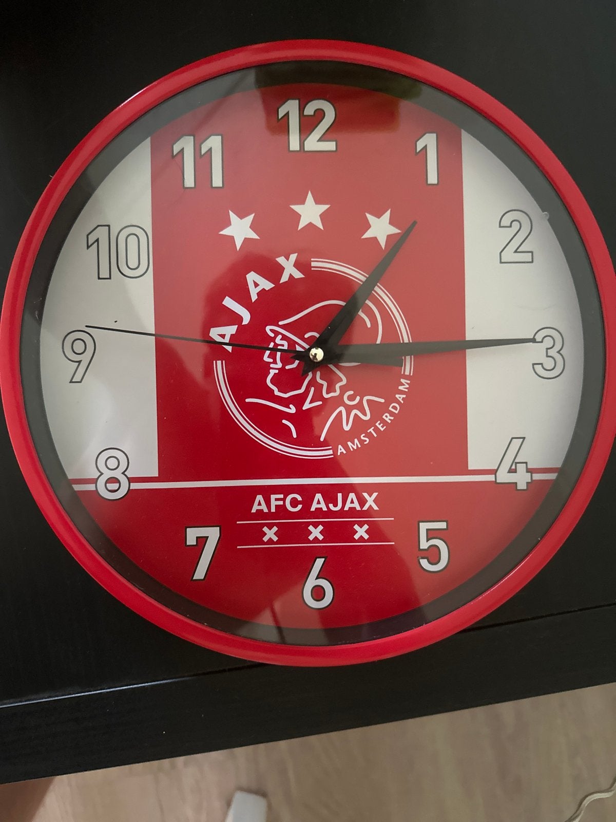 Ajax Wandklok - Perfect voor de Echte Fan!, Ophalen, Wandklok, Analoog, Werkt op batterijen