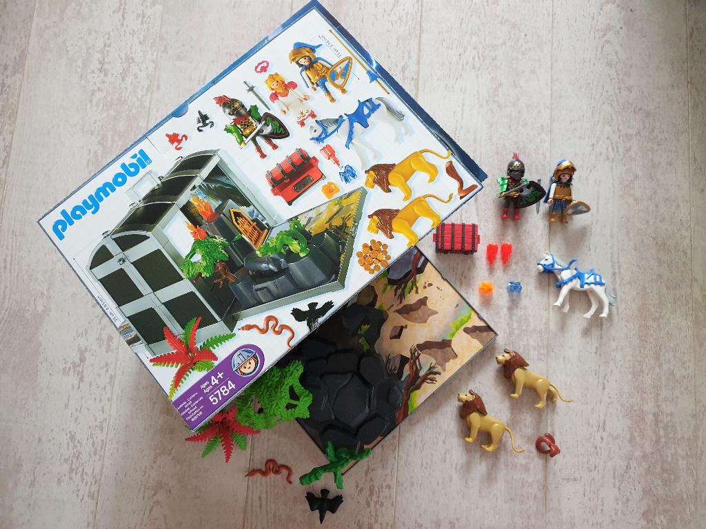 Playmobil 5784 ridder koffer schatkist gevangenis drakengrot, Ophalen of Verzenden, Nieuw, Complete set