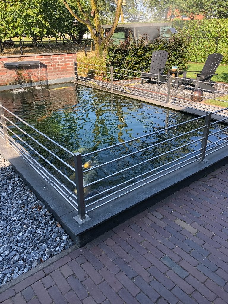 Hekwerk edelstaal, Ophalen of Verzenden, Zo goed als nieuw, Vijverrand