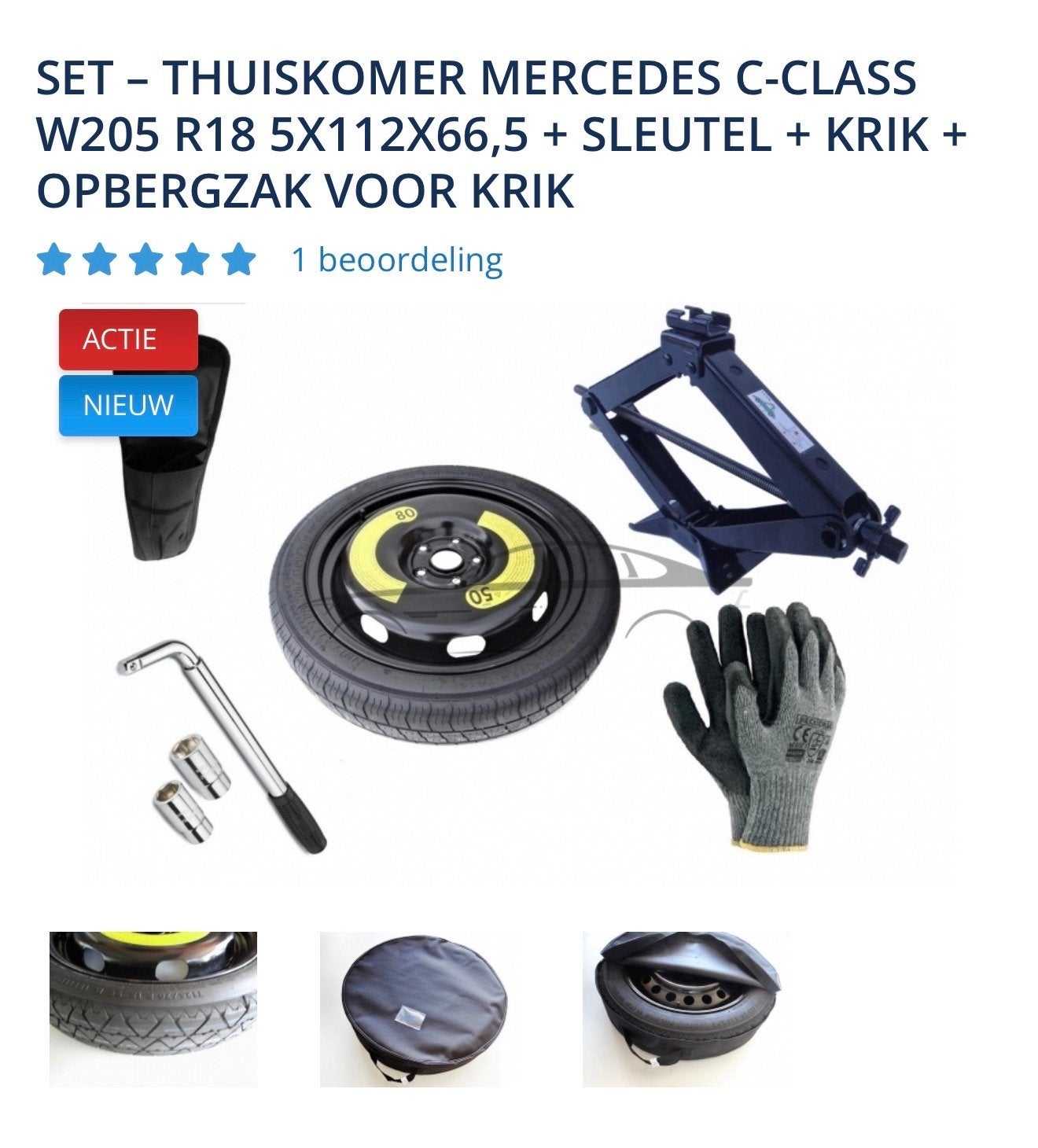 Thuiskomer Set Mercedes C-Klasse W205 R18 5x112x66,5, Ophalen, Nieuw