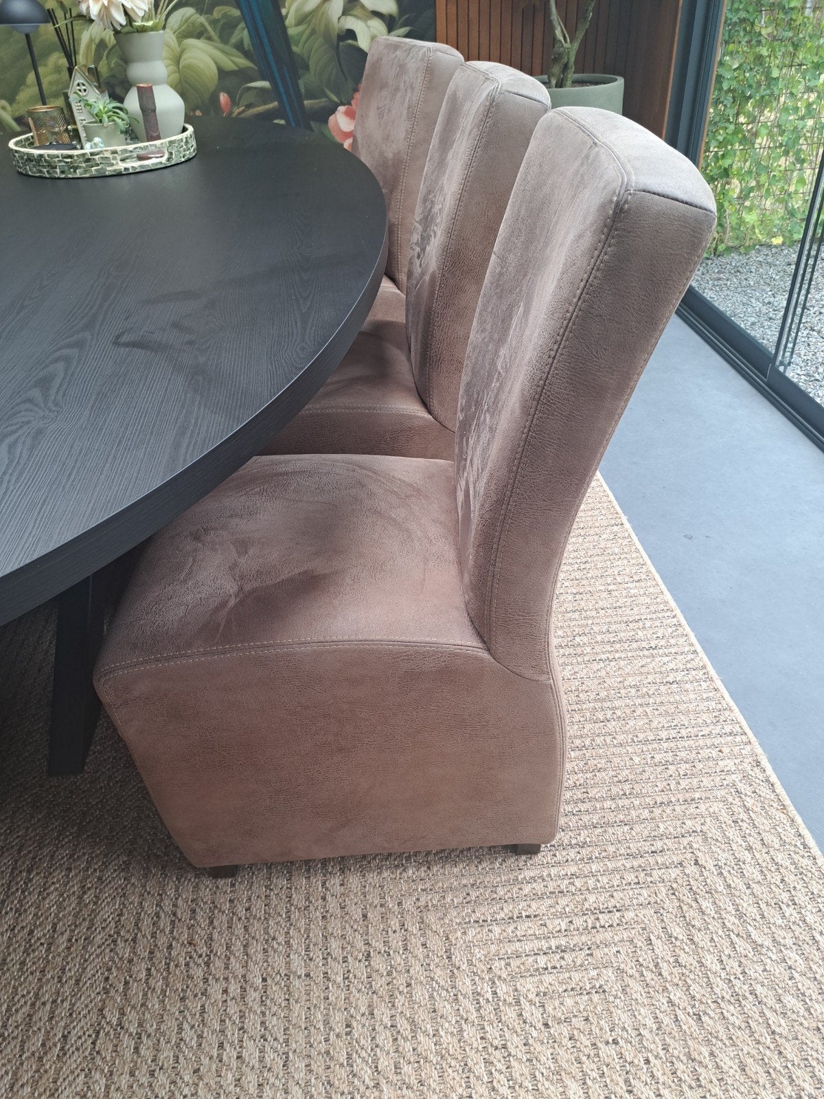 6 eetkamer stoelen, Ophalen, Bruin, Leer, Vijf, Zes of meer stoelen
