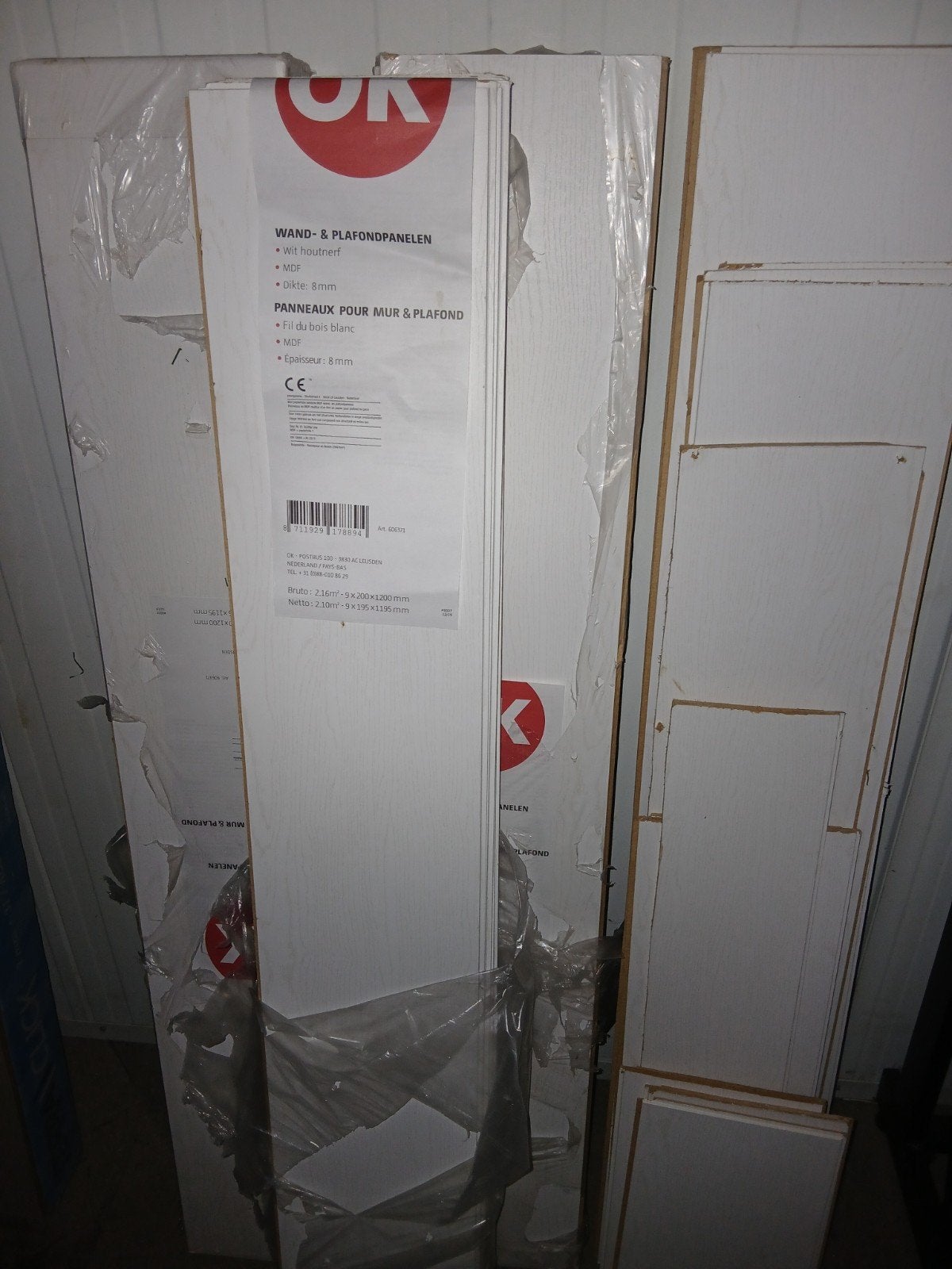 Nieuwe wand- en plafondpanelen (3 pakken + restant), Ophalen of Verzenden, Nieuw, Overige materialen, Minder dan 20 mm