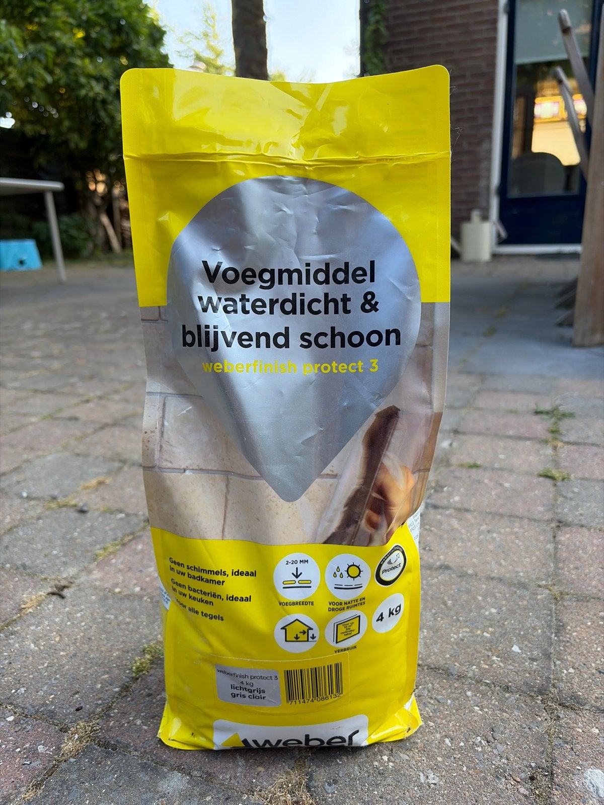 Weber Voegmiddel Waterdicht & Blijvend Schoon 4kg, Ophalen, Overige materialen, Overige typen, Nieuw