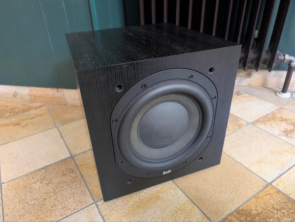 Bowers en Wilkins ASW700 500Watt + 5M Monster Sub Kabel, Subwoofer, Zo goed als nieuw, 120 watt of meer, Ophalen