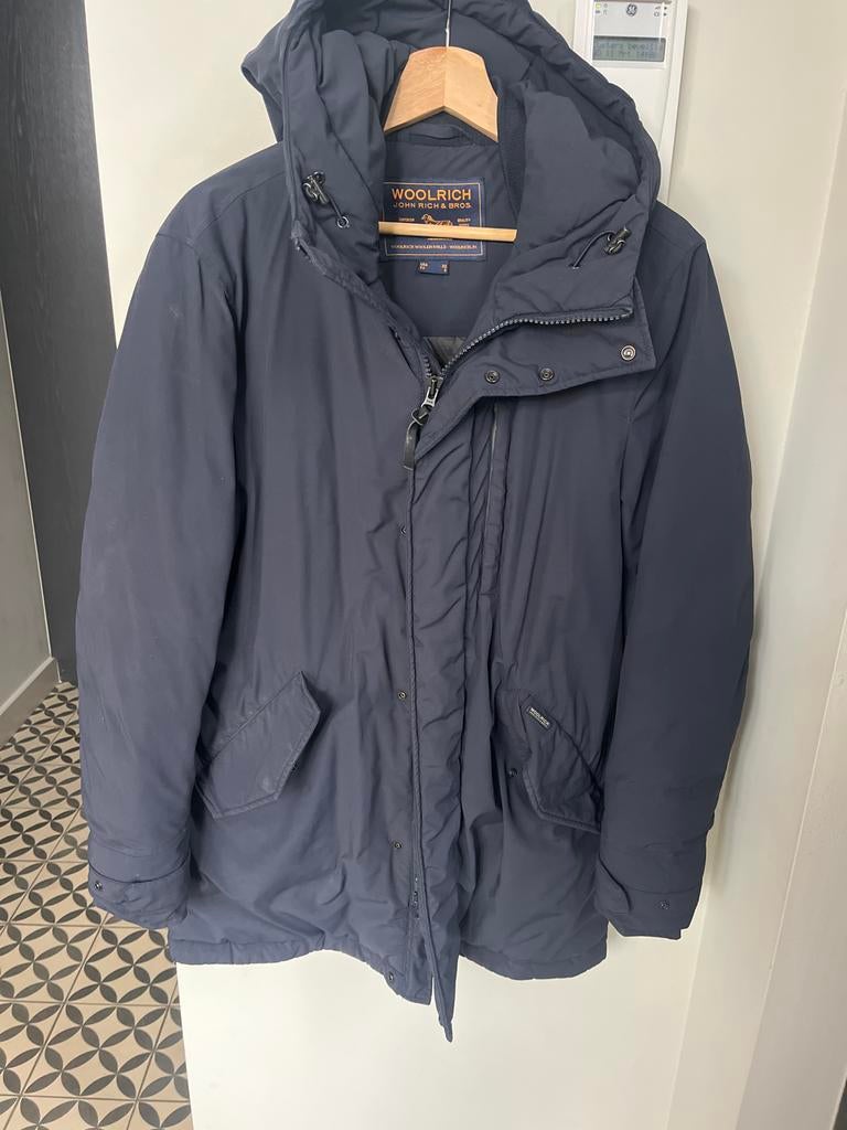 Heren Winterjas Woolrich, Kleding | Heren, Jassen | Winter, Ophalen of Verzenden, Gedragen, Maat 46 (S) of kleiner, Blauw