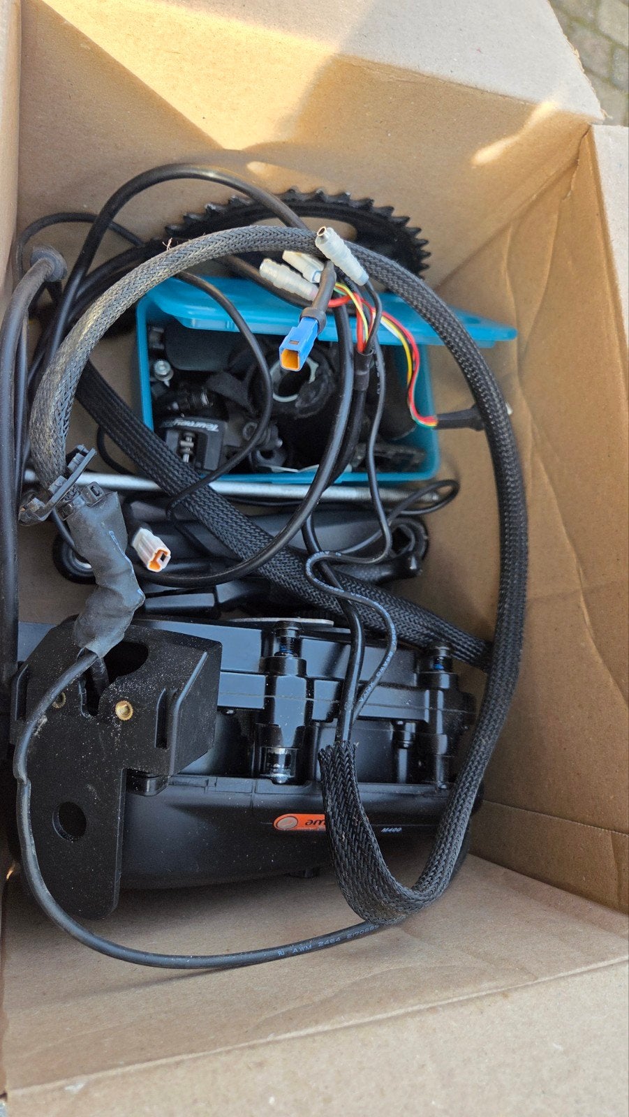 Amslod motor, frame,  onderdelen en kabelboom., Elektrische fiets, Frame, Gebruikt, Ophalen of Verzenden