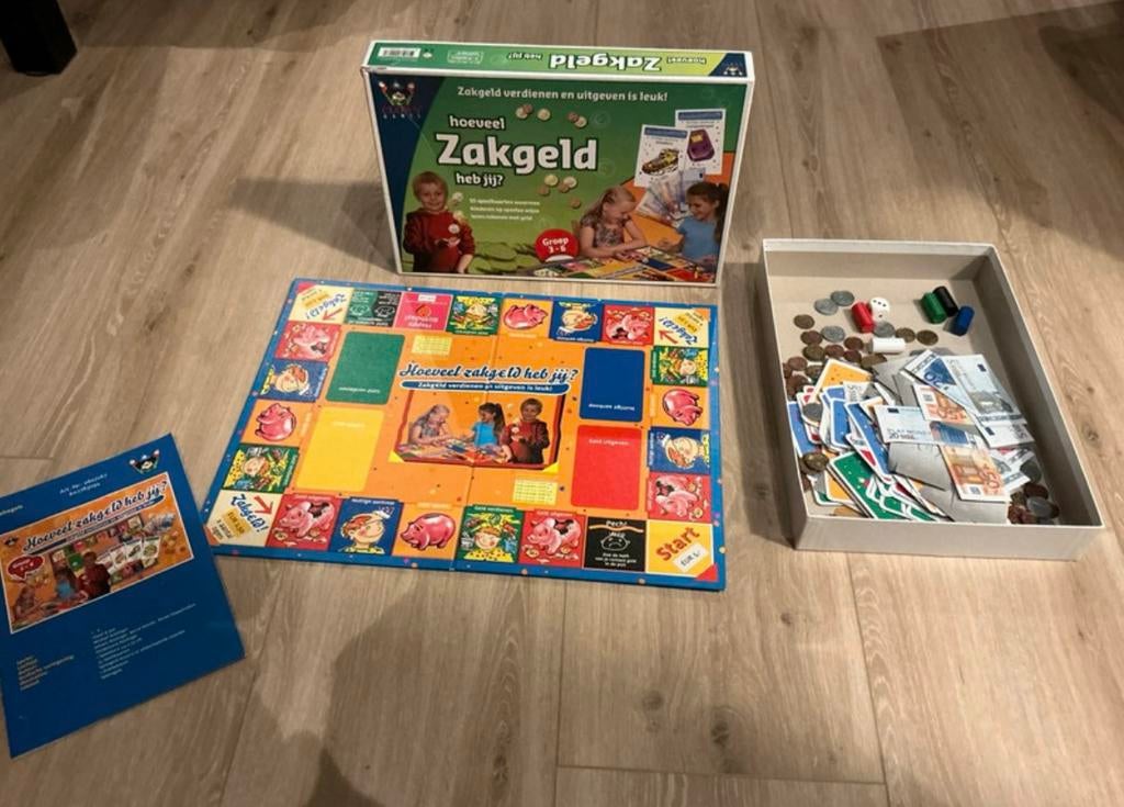Zakgeld spel, Hobby en Vrije tijd, Gezelschapsspellen | Bordspellen, Ophalen of Verzenden, Gebruikt