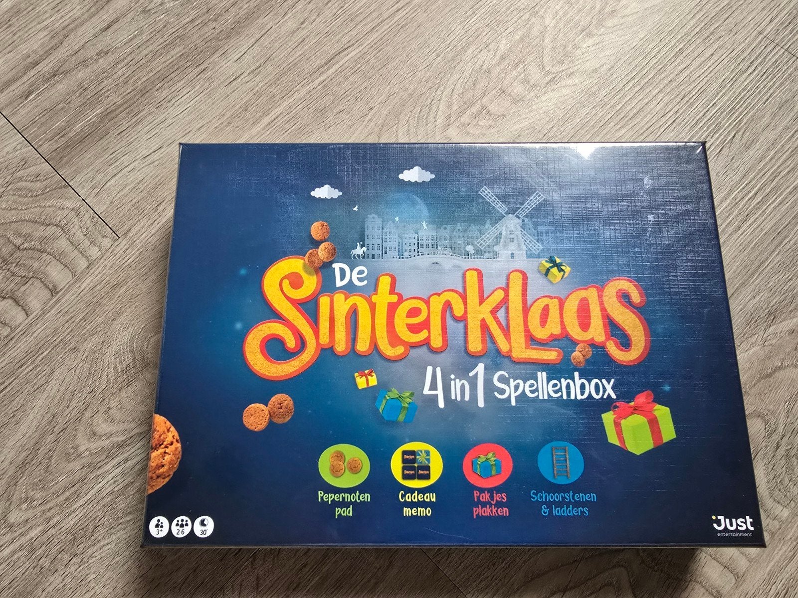 Nieuw de sinterklaas 4 in 1 spellenbox - spelletjes doos, Een of twee spelers, Ophalen of Verzenden, Nieuw