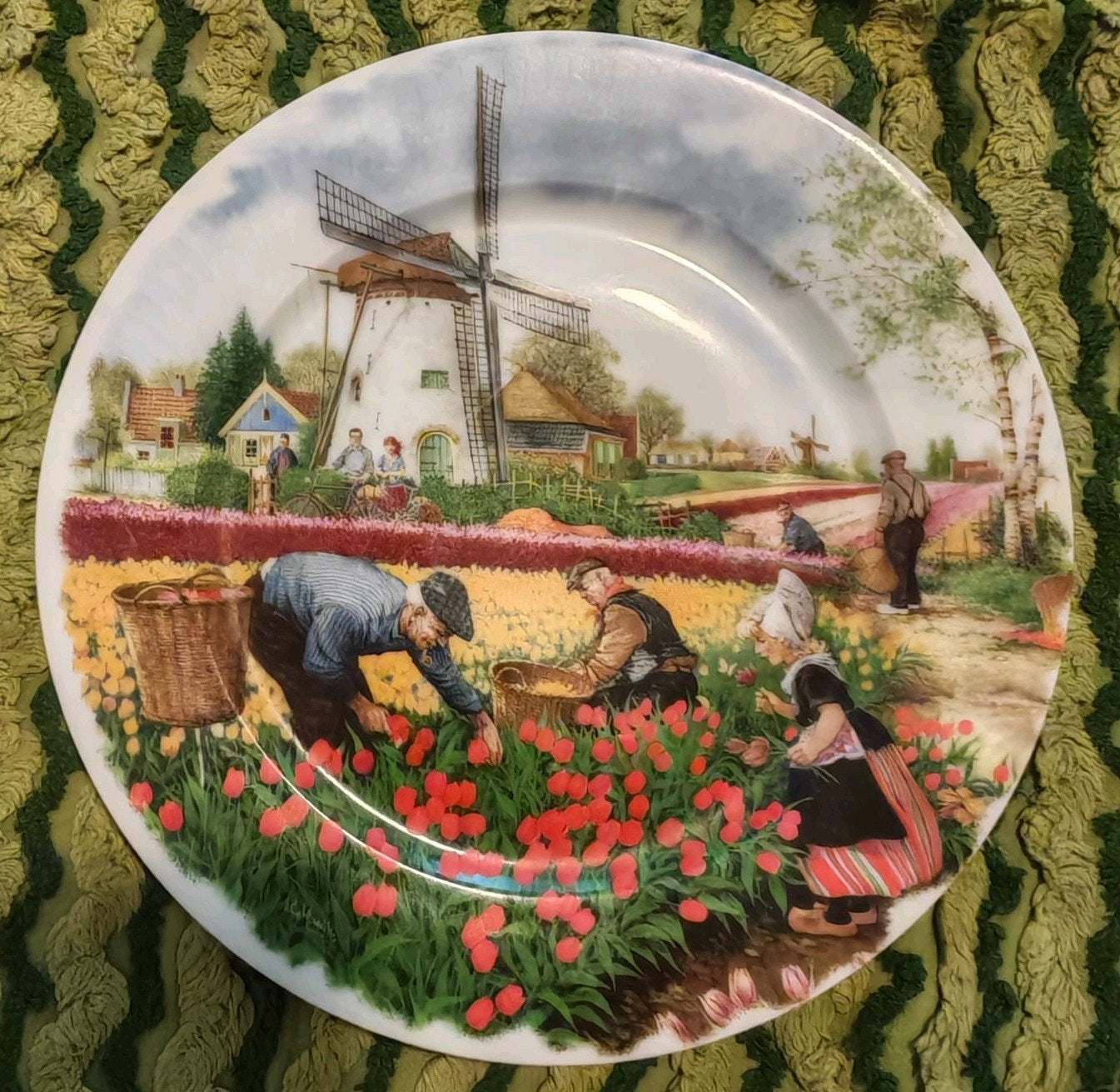 Royal Schwabap Holland bord rozenplukker 19 cm vintage retro, Ophalen of Verzenden