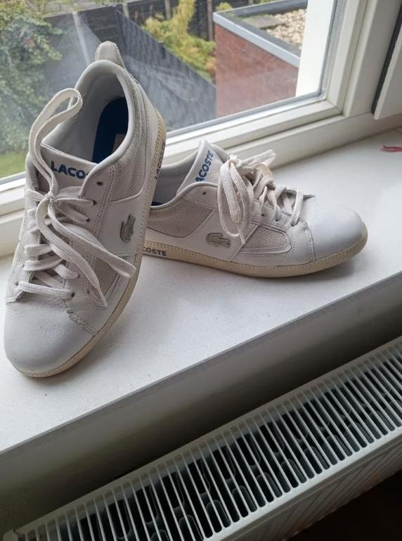 LaCoste white/white maat 44 schoenen, Ophalen of Verzenden, Zo goed als nieuw, Wit, Sportschoenen