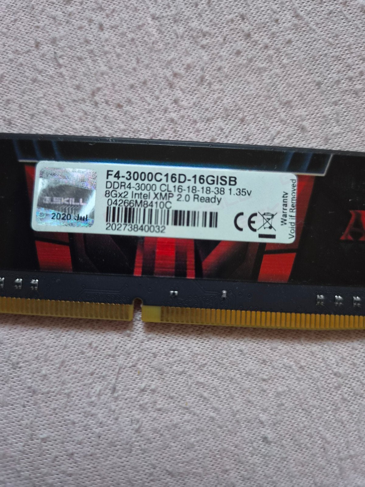 G.Skill Aegis DDR4 RAM 16GB (2x8GB) 3000MHz, Ophalen, Gebruikt, DDR4, Desktop