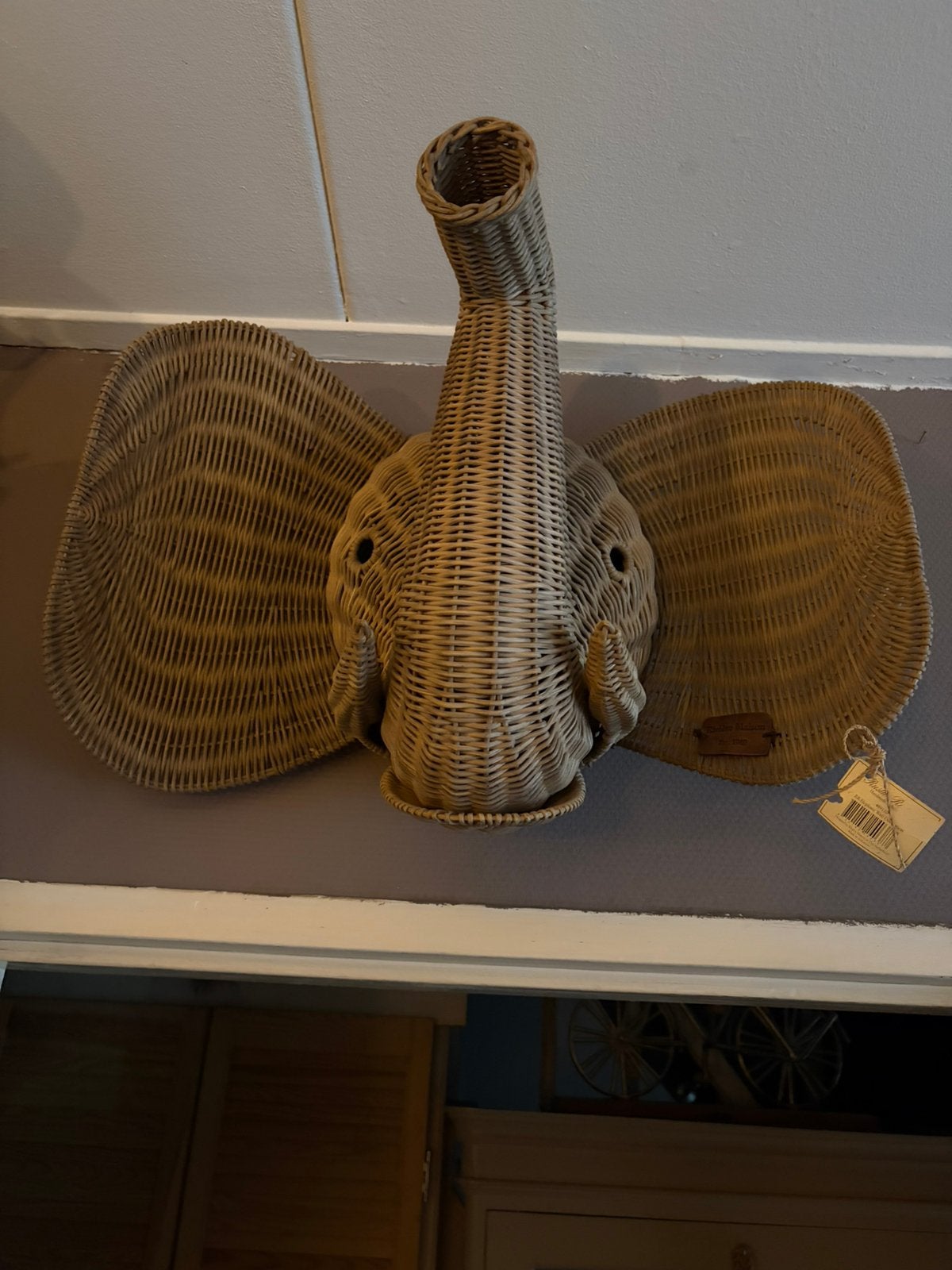 Grote rieten olifant van Riviera maison, Ophalen of Verzenden, Zo goed als nieuw