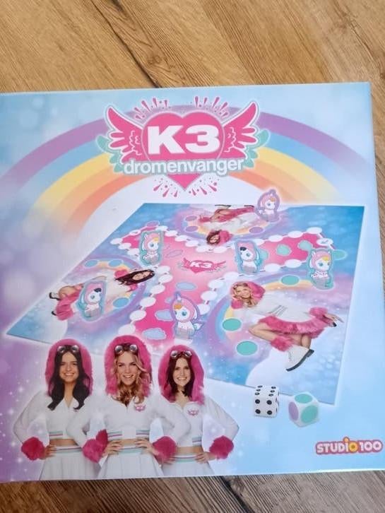 K3 Dromenvanger Spel - Studio 100 Bordspel, Drie of vier spelers, Ophalen of Verzenden, Zo goed als nieuw, Studio 100