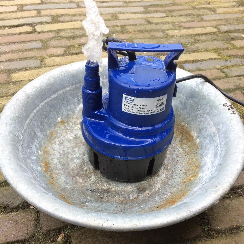 Dompelpomp vuilwater waterpomp inclusief dikke lange slang, Tuin en Terras, Waterpompen, Gebruikt, Elektrisch, Dompelpomp, Ophalen of Verzenden